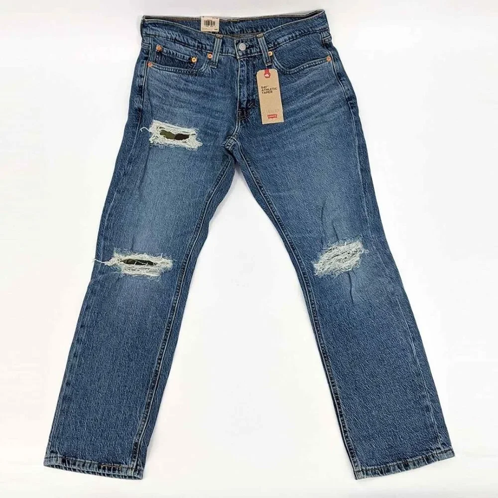 Levi's 541 Men's 31x30 Athletic Taper Fit Camo Patchwork Distressed Jeans